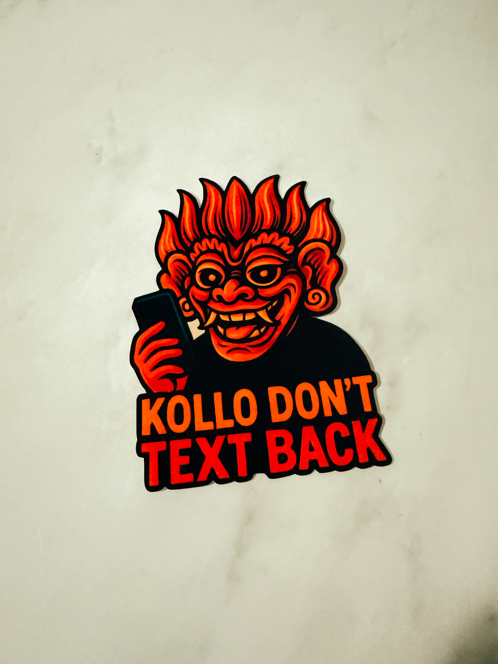 Kollo Don’t Text Back – Savage Island Demon Sticker