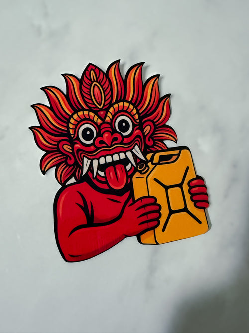 Fueled by Chaos – Off-Road Jerry Can Demon Sticker